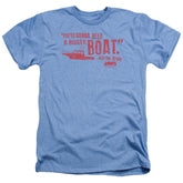 Jaws Bigger Boat Men's 30/1 Heather 60 40 Poly Short-Sleeve T-Shirt